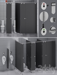 Sanitary partitions for public toilets FunderMax 1 (constructor)