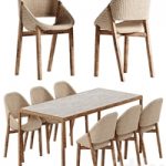 Tribu Elio chair Illum Teak table set