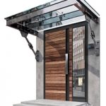 MODERN ENTRANCE WITH GLASS CANOPY NO3