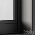 Black Modern Arched Window – Windows Set 07