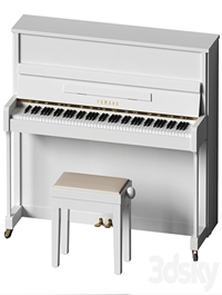 Yamaha b2 PE White - piano with bench