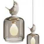 Hanging lamp provence bird pendant