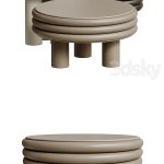 Giobagnara Scala beige low round coffee table