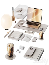 Beige soft decor for the workplace