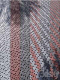 Paving Concrete Set 01(6 type colors)