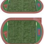 Football field with players