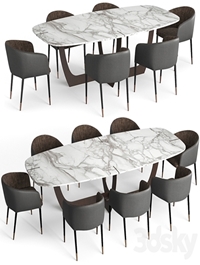 Baxter Romeo Table and Sunpan Asher chair