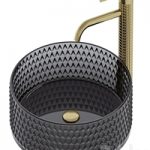 Washbasin Rea Cristal Black REA-U9671 with tap Gusto one