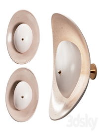 Set of 2 Free Form Wall Sconces by Elsa Foulon