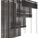 Folding wooden blinds