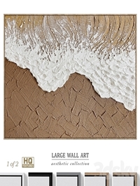 Large Panoramic Relief Plaster Wall Art C-837