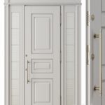 White and Glass Classic Front Door – Set 38