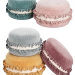 Macaron Pouf, Velour Cookie pillow