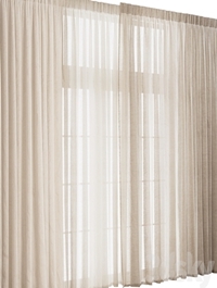 Wide Linen Tulle Curtain