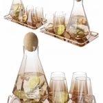 Geometric Glass Decanter Set