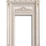 Doorway in classic style with decorative plaster. Door Portal. Classic Doorway.Classic Architecture Arch.arched doorway