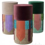 Lorenza Bozzoli COUTURE GEOMETRIC TIE POUF