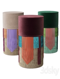 Lorenza Bozzoli COUTURE GEOMETRIC TIE POUF