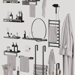 Bathroom and toilet accessories set