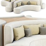 Jenifer modular restaurant sofa JR20 / Modular restaurant lounge sofa