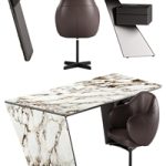 Cattelan Italia Nasdaq Keramik table Bombe x chair set