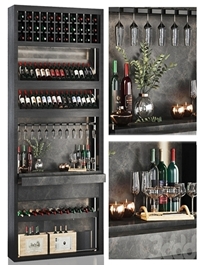 Cupboard- Display wine shelf