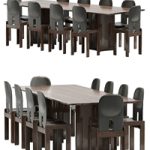 Crevasse table & Tobia Scarpa Chair