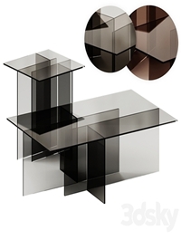Westwing Collection Anouk Glass Side and Coffee Table