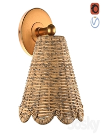 Kismet Hanging wicker rattan Sconce