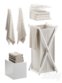 Bathroom set with laundry basket