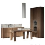 Straight kitchen with island