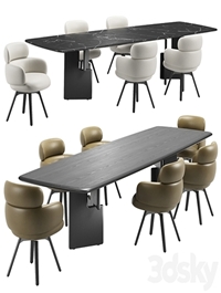 Vivienne Chair & Nico Table by Minotti