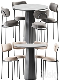Dix Table and Loop Chair by Connubia