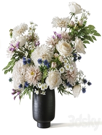 Flower Set 068 dahlia rose chrysanthemum hydrangea