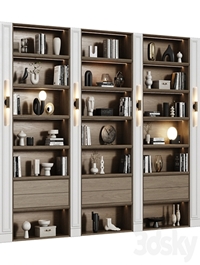 Neoclassical modular shelving unit 01