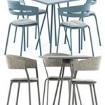 Zebra Square table and Ria Dining armchair by Fast