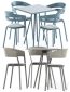 Zebra Square table and Ria Dining armchair by Fast