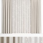 Curtains with garland NG1