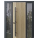 Entrance door with transoms to cottage 03