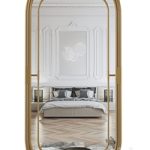 Mirror 28″W x 42″H Rectangle Metal Piping