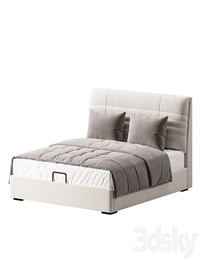 Beige Upholstered Modern Headboard