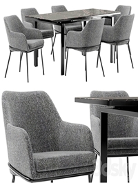 Dining chair Cozy and table Areal