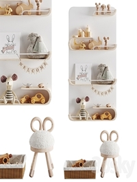 Children room. Decor set 04