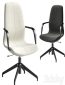 Conference chair with armrests Gunnared dark gray black