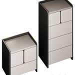 Chest of drawers and bedside table Milan