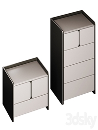 Chest of drawers and bedside table Milan