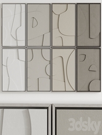 Set of relief panels edith beurskens