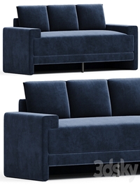 CAMDEN INK BLUE VELVET SOFA