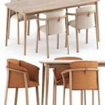 Lamorisse 3686 chair and 3687 chair by Pedrali and Grasshopper table by Karpenter Lamorisse 3686 chair and 3687 chair by Pedrali and Grasshopper table by Karpenter