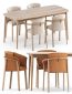 Lamorisse 3686 chair and 3687 chair by Pedrali and Grasshopper table by Karpenter